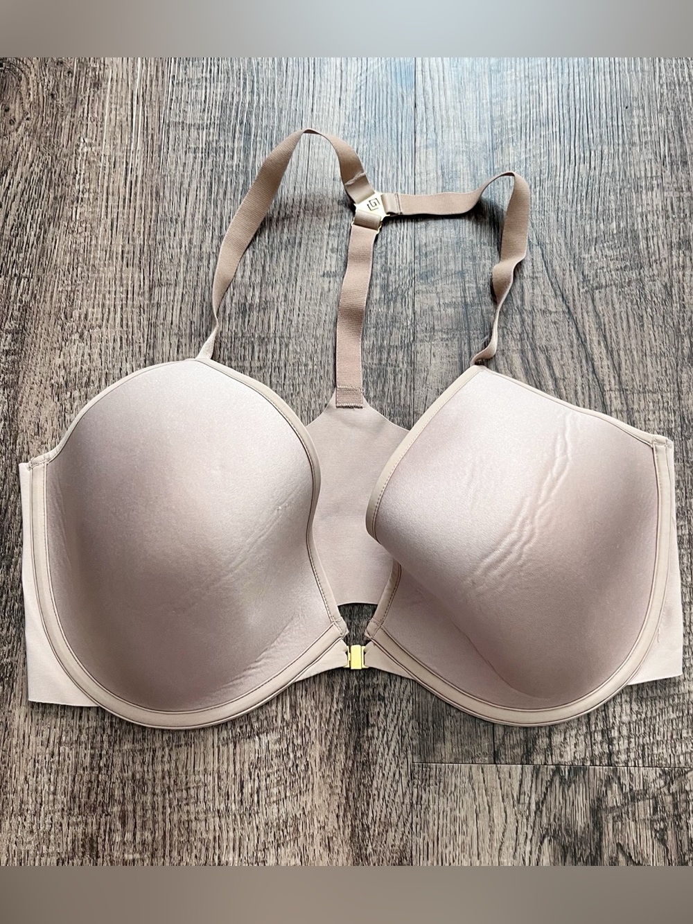THIRDLOVE 24/7 Classic Racerback Seamless Nude T-Back Molded Bra Size 36F